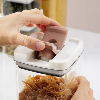 선명한 BPA 무료 6 조각 세트 공기 밀착 쉬운 개방 뚜?? 곡물 밀봉 냄비 건조 식품 저장 컨테이너