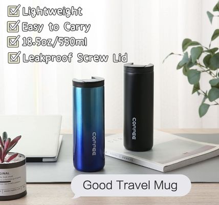 비즈니스 선물 550ml 스테인리스 스틸 진공 단열 여행 머그 누출 방지 뚜??