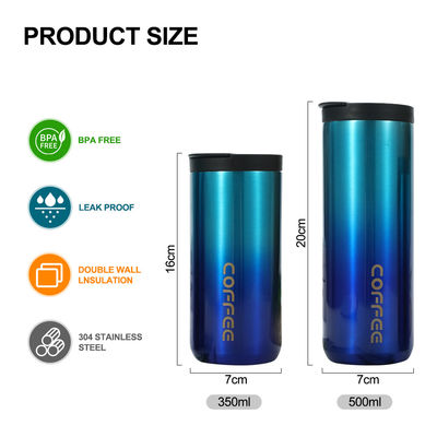 비즈니스 선물 550ml 스테인리스 스틸 진공 단열 여행 머그 누출 방지 뚜??