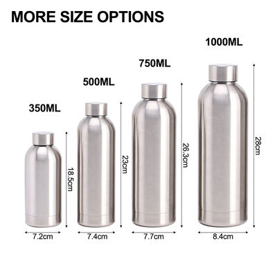 두 개의 벽이 있는 스테인리스 스틸 750ml 방열 음료수 병