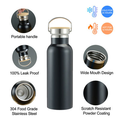500ml/750ml 지속가능한 이중벽 스테인리스 스틸을 가진 진공 단열 음료 병
