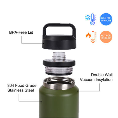 스테인레스 스틸 26oz 물병 큰 용량 36oz 이중 벽 휴대 18oz 병