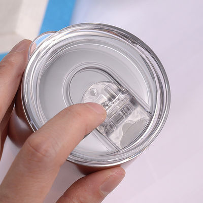 20OZ 용량 스테인리스 스틸 슬림 텀블러 슬라이딩 뚜?? 과 빨대 최상위 선택