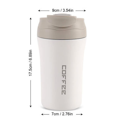 스테인레스 스틸 진공 단열 여행 커피 머그 14 온스/400 ml LID 및 빨대