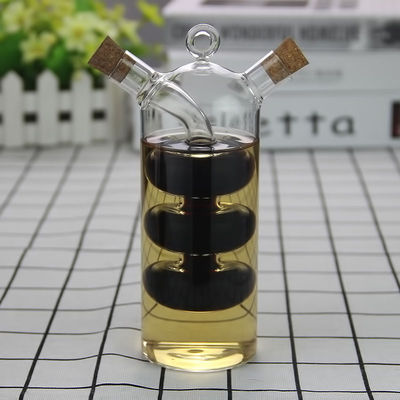 편리한 유리 2 in 1 분리기 오일 물 소스 냄비 부엌 350ml 100ml 용량