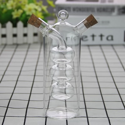 편리한 유리 2 in 1 분리기 오일 물 소스 냄비 부엌 350ml 100ml 용량