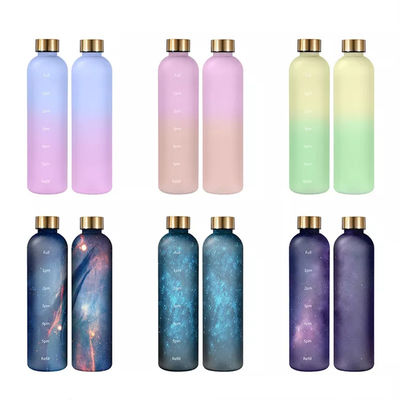 맞춤형 32oz BPA 무료 운동 및 야외 활동을위한 동기 부여 물병