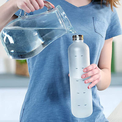 맞춤형 32oz BPA 무료 운동 및 야외 활동을위한 동기 부여 물병