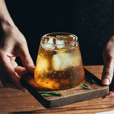 일본 푸지 유리 컵 350ml 용량 위스키 맥주 우유 주스 9.5*9.5*8cm