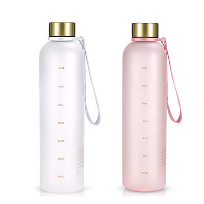 운동 체육용 동기 부여 물병 시간 표시기 얼음 플라스틱 에코 BPA 무료