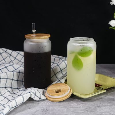 12oz/16oz/25oz 유리 밀크 머그 수블리메이션 맥주 캔 모양 컵