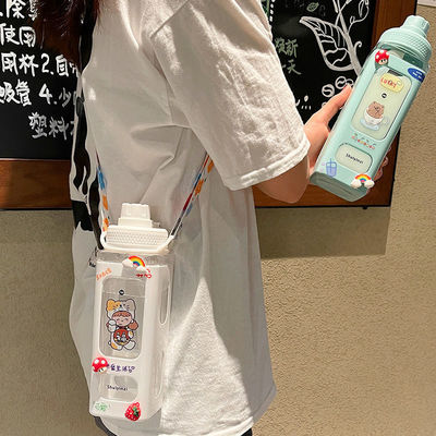 헬스장 준비 3D 스티커 700ml/900ml 플라스틱 여행 우유 휴대용
