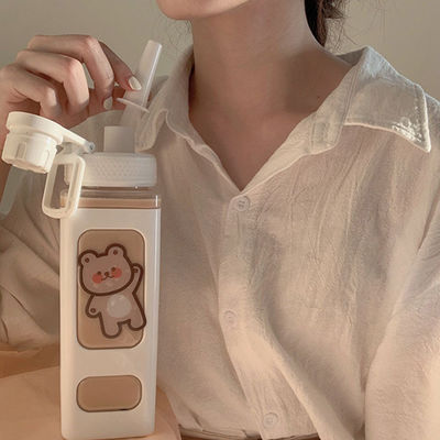 헬스장 준비 3D 스티커 700ml/900ml 플라스틱 여행 우유 휴대용