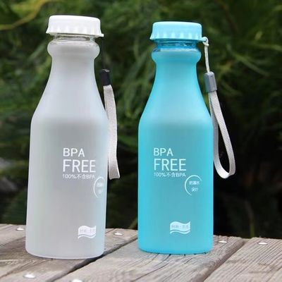찢어지지 않는 550mL BPA 무료 물병 캔디 색상 학교 어린이 6.8x20cm