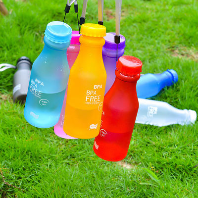 찢어지지 않는 550mL BPA 무료 물병 캔디 색상 학교 어린이 6.8x20cm