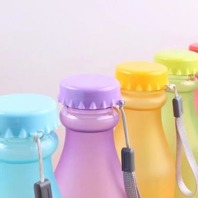 찢어지지 않는 550mL BPA 무료 물병 캔디 색상 학교 어린이 6.8x20cm