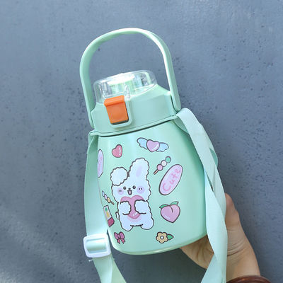 뚜?? 이 있는 이중 벽화 32OZ 진공 스테인레스 스틸 물병