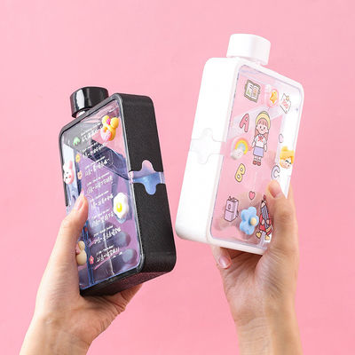 380ml BPA 무료 평면 스포츠 물병 사용자 지정 로고와 미니멀 디자인