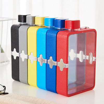 380ml BPA 무료 평면 스포츠 물병 사용자 지정 로고와 미니멀 디자인