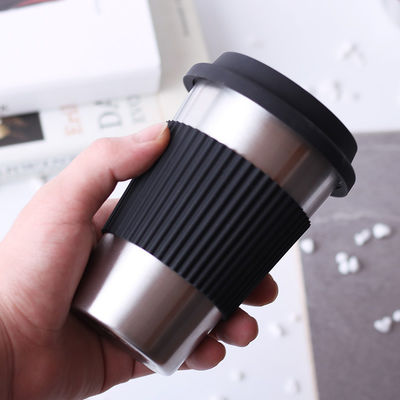 스테인레스 스틸 커피 머그 커스텀 17oz 더블 월 18/8 실리콘 장갑으로 텀블러