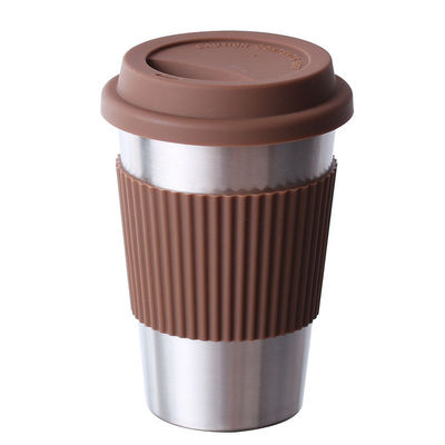 스테인레스 스틸 커피 머그 커스텀 17oz 더블 월 18/8 실리콘 장갑으로 텀블러