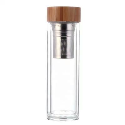 고 보로실리케이트 350ml 유리 물병과 함께 차와 물 분리 컵 인푸셔가 포함되어 있습니다