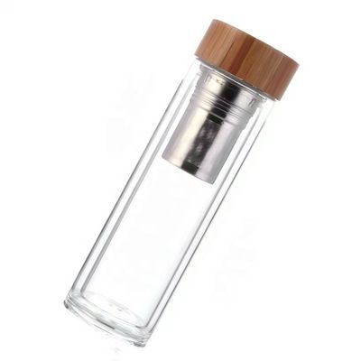 고 보로실리케이트 350ml 유리 물병과 함께 차와 물 분리 컵 인푸셔가 포함되어 있습니다