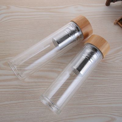 고 보로실리케이트 350ml 유리 물병과 함께 차와 물 분리 컵 인푸셔가 포함되어 있습니다