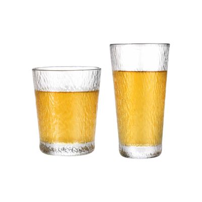 맞춤형 400-600ml 음료 유리 맥주 컵 6.8x24.5cm 손잡이