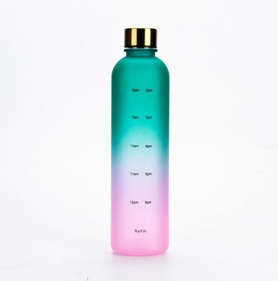 피트니스 체육관 스포츠를 위해 LID와 시간 표시 짚과 함께 32 온스 트리탄 BPA 무료 물 잔