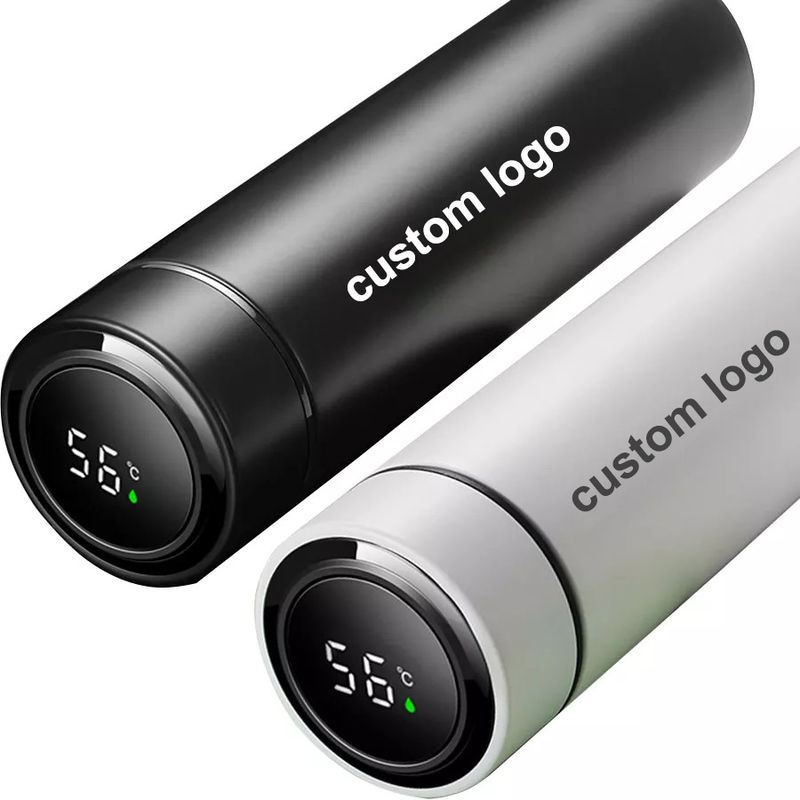 맞춤형 지능형 디지털 LED 물병 병 차 인부서 진공 단열 테르모스 병 LID