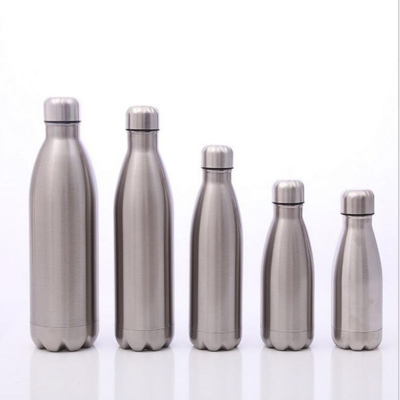 열 단열 500ML 스테인리스 스틸 이중 벽 진공 물병 콜라 모양 수비 운동 병